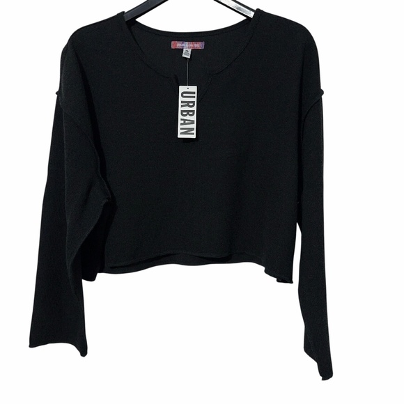 NWT Urban Outfitters Womens Cropped Sweater Size XL Exposed Seam Autumn Fall - Picture 1 of 6